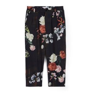Wolf & Rita Kids’ Andre Black Winter Floral Print Trouser Pant—2T